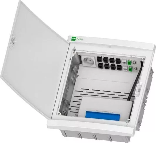 Elektro-plast 2435-20 Elegant Multimedia Centre Rp 2x12 Ip40 Usa White