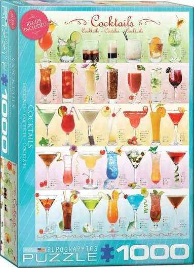 Puzzle Cocktails - με Συνταγές 2D 1000 Κομμάτια