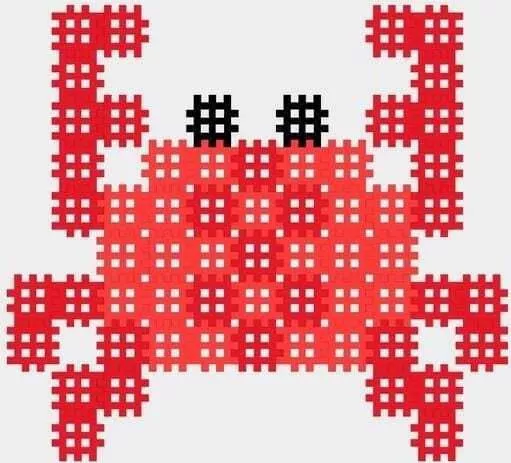 Τουβλάκι Marioinex Crab για 3+ Ετών 80τμχ