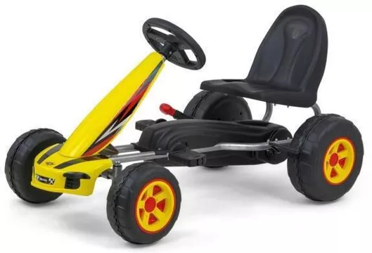 Παιδικό Go Kart Μονοθέσιο με Πετάλι Viper Κίτρινο