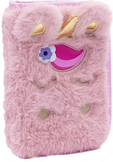 Single Pencil Case Accessories Astrabag Fluffy Unicorn Ac11 20 X 14 X 3.5 Cm