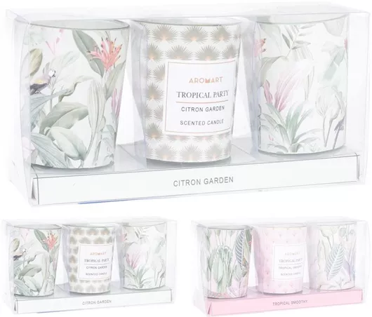 Αρωματικό Κερί Βάζο 16x8cm (Διάφορα Χρώματα)