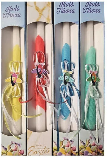 Πασχαλινή Λαμπάδα Στρογγυλή με Κουτί