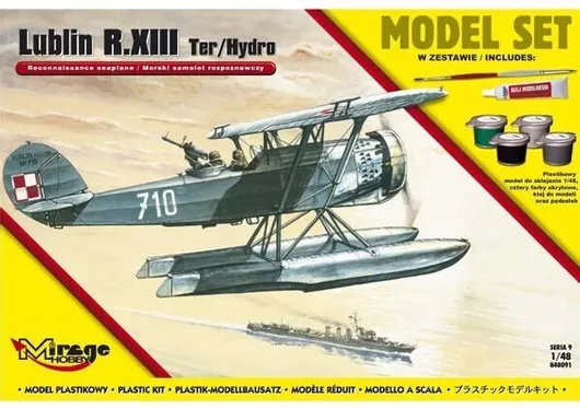 Mirage Model Airplane Figure with Glue and Paints
