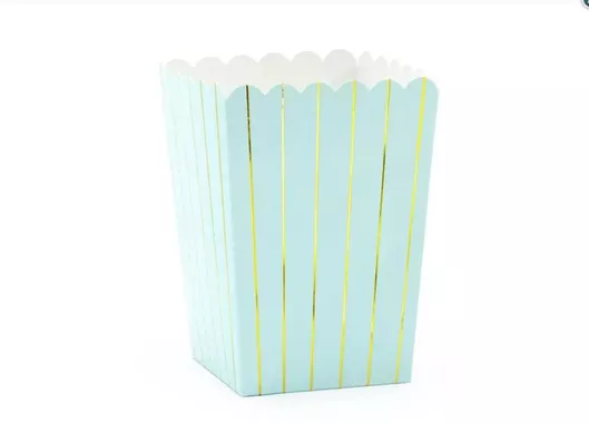 Σετ 6 Χάρτινα Κουτιά PartyDeco Popcorn 7x7x12.5cm