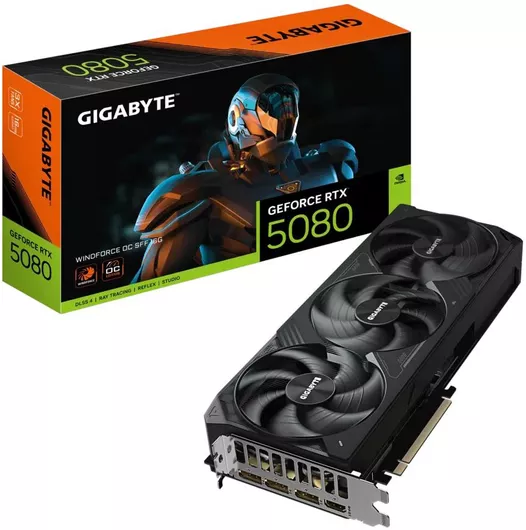Κάρτα Γραφικών Gigabyte GeForce RTX 5080 16GB GDDR7 Windforce OC SFF