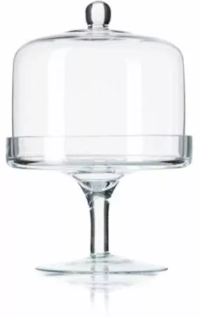 Τουρτιέρα HS Aqua Γυάλινη με Πόδι Διάφανη