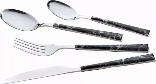 Σετ Μαχαιροπίρουνα Maestro Ανοξείδωτα Μαύρο 24τμχ