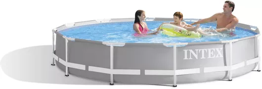 Πισίνα Intex Prism PVC με Μεταλλικό Σκελετό & Αντλία Φίλτρου 366x366x76cm