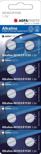 AgfaPhoto AG10/LR1130 Αλκαλικές Μπαταρίες Ρολογιών LR54 1.5V 10τμχ