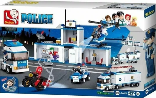 Τουβλάκι Sluban City Police Truck για 6+ Ετών 572τμχ