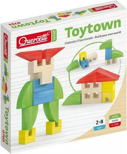 Τουβλάκι Quercetti Toytown 12τμχ