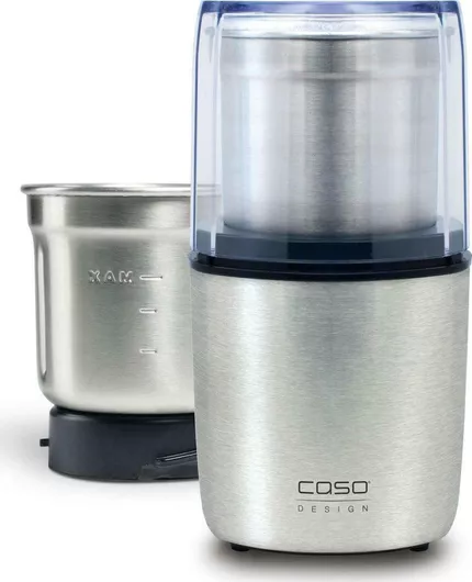 Ηλεκτρικός Μύλος Καφέ Caso 200W με Χωρητικότητα 70gr Ασημί