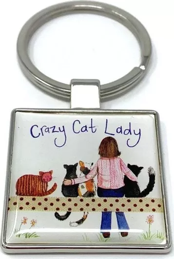 Μπρελόκ Κλειδιά K28 Crazy Cat Lady Kociara