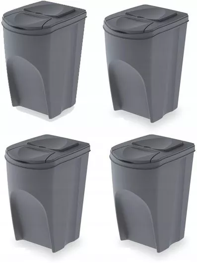 Κάδος Απορριμμάτων Prosperplast Πλαστικός 35lt Γκρι