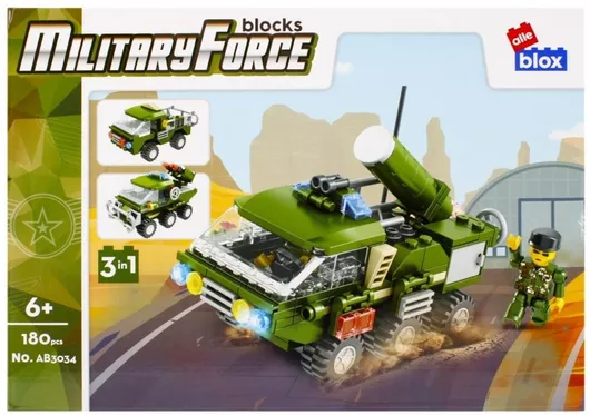 Τουβλάκι Alleblox Military Force 3in1 για 6+ Ετών 180τμχ