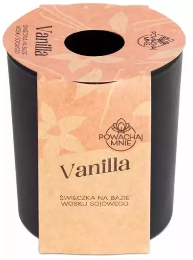 Φυσικό Κερί "smell Me" Άρωμα Βανίλια 130ml Μαύρο