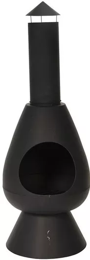 Τζάκι Εξωτερικού Χώρου Μεταλλικό 40x40x110cm Μαύρο