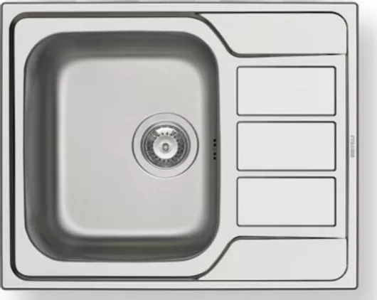 Νεροχύτης Pyramis Athena 1B 1D Ένθετος 62x50cm Inox Σαγρέ