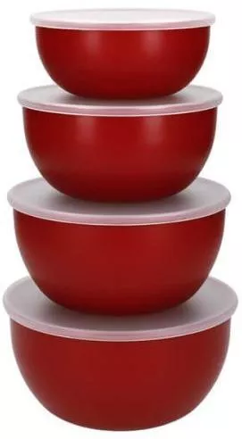 Δοχείο Φαγητού Kitchenaid Πλαστικό 4τμχ Κόκκινο