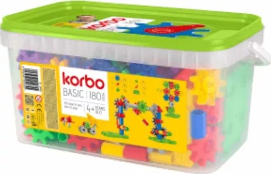 Τουβλάκι Korbo Εκπαιδευτικά για 4+ Ετών 180τμχ
