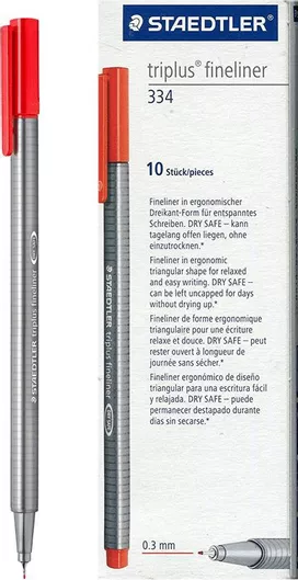Staedtler Μαρκαδορος Fineliner Triplus Red 10 Τεμαχια Προιόν Πωλείται Μεμονωμένα Τεμάχια Του Ενός
