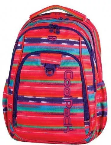 Strike Texture Stripes School Backpack by Coolpack