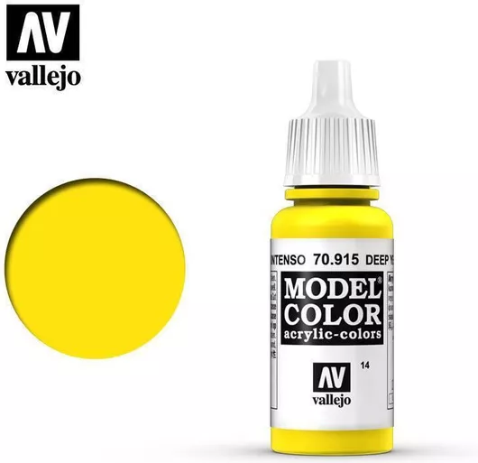Χρώμα Μοντελισμού Acrylicos Vallejo Model Color Deep Yellow 17ml