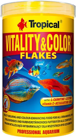 Τροφή για Τροπικά Ψάρια Tropical Vitality Colour σε Νιφάδες με Σπιρουλίνα 500ml