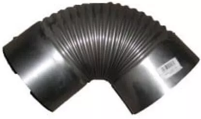 Γωνία Καμινάδας Μαύρο Λαμαρίνα 1mm Διάμετρος 150mm