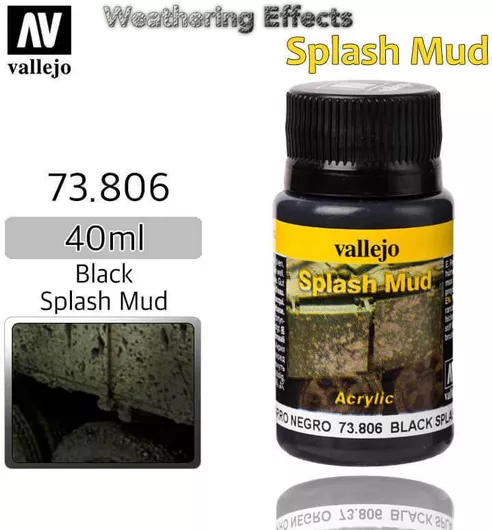 Χρώμα Μοντελισμού Acrylicos Vallejo Splash Mud Black Splash 40ml
