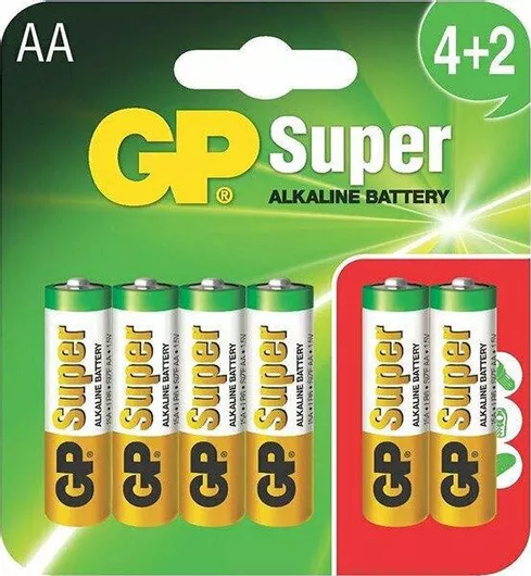 GP Batteries Super Αλκαλικές Μπαταρίες AA 1.5V 6τμχ