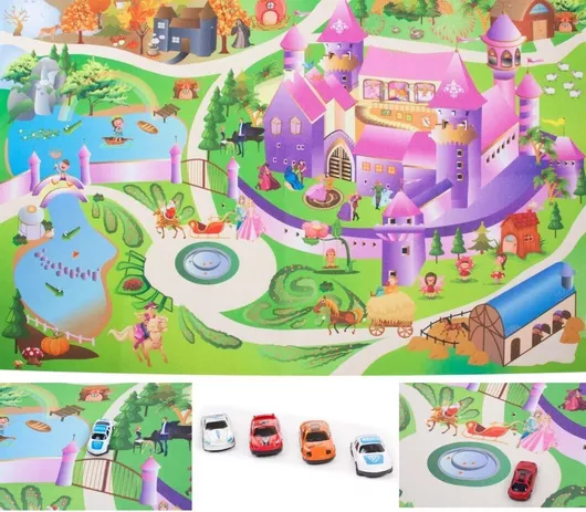 Χαλάκι Δραστηριοτήτων Sun Baby Cars 120x80cm Λευκό
