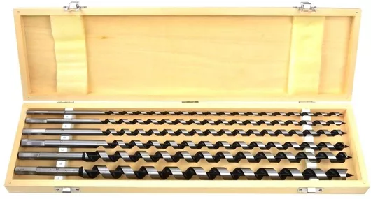 Geko G38121 Spiral Drill Bits Set for Wood, 6-Piece