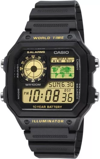 Ανδρικό Ρολόι Casio Sports Ψηφιακό Χρονογράφος ΜπαταρίαςΜαύρο Χρώμα
