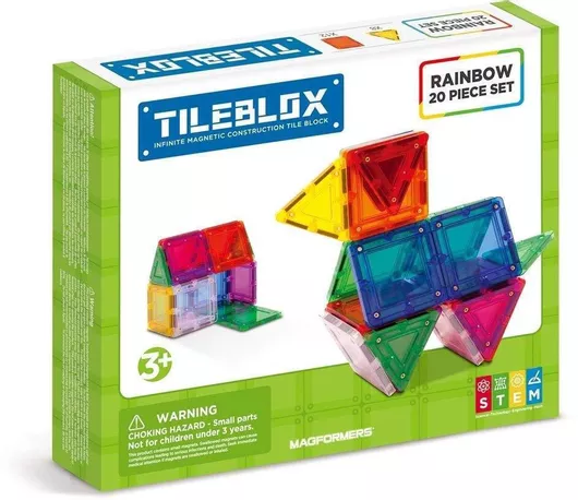 Τουβλάκι Tileblox Rainbow για 3+ Ετών 20τμχ