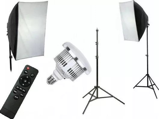 Softbox Xrec Studio Kit 5-in-1 200w 1600w Led Light 3000-6500k + Remote 50x70cm Stand 230cm Led803