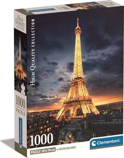 Clementoni Cle Puzzle 1000 Compact Eiffel Tower 39703