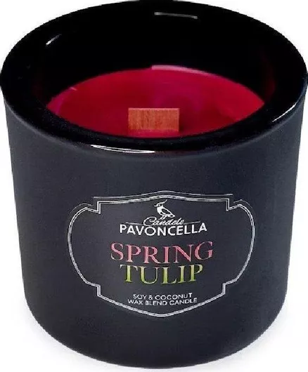 Σόγια Κερί Spring Tulip 170g Μαύρο