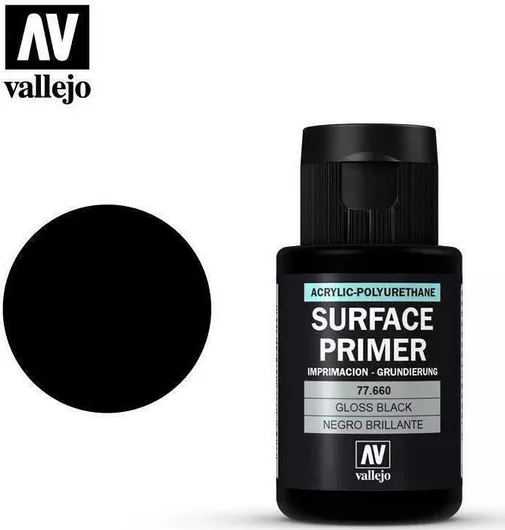 Χρώμα Μοντελισμού Acrylicos Vallejo Surface Primer Gloss Black 32ml