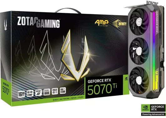 Κάρτα Γραφικών Zotac GeForce RTX 5070 Ti 16GB GDDR7 AMP Extreme INFINITY