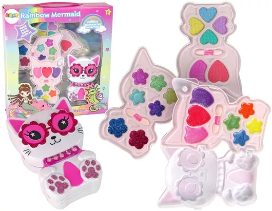 Παιχνίδι Ομορφιάς Leantoys Beauty Makeup Set Kitty Glitter Palette 13655795 5905323214101