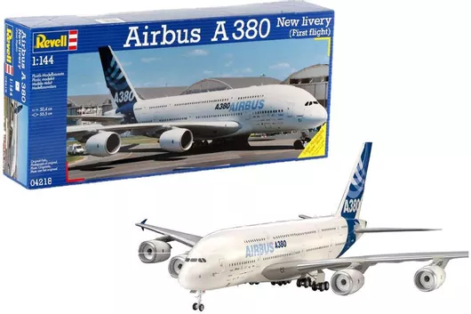 Revell Model Figure Airplane Planes Series Airbus A380 "New Livery" 163 Pieces Scale 1:144 50.4x55.5cm
