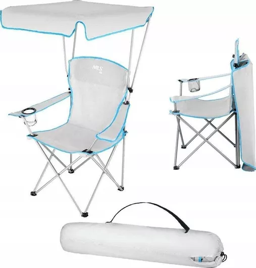 Ξαπλώστρα Πολυθρόνα Παραλίας Nils Γκρι 74x54cm