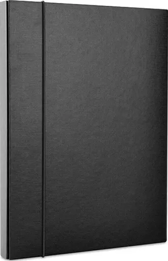 Black A4 Office Products Box-Folder with Elastic Closure - 40 Pages
