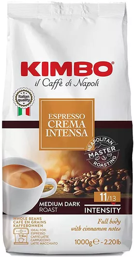 Καφές Espresso Kimbo Arabica Crema Intensa σε Κόκκους Μέτρια 1kg