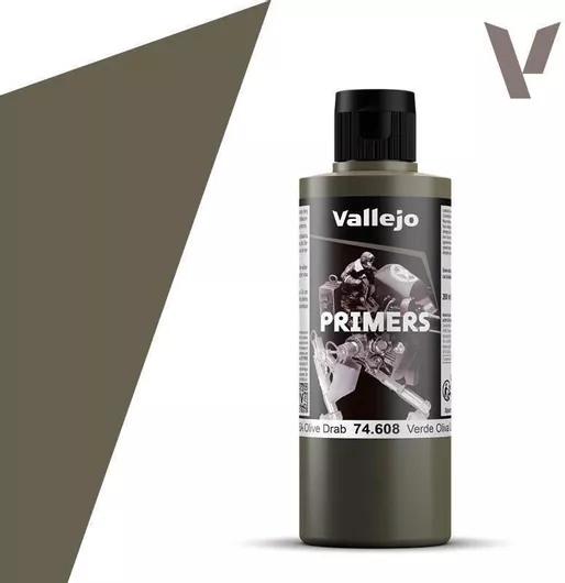Χρώμα Μοντελισμού Surface Primer Acrylic-polyurethane Vallejo 200ml Us Olive Drab 74608