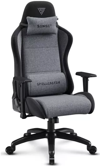SENSE7 Spellcaster FUKU XL Υφασμάτινη Καρέκλα Gaming με Ρυθμιζόμενα Μπράτσα Μαύρο/Γκρι