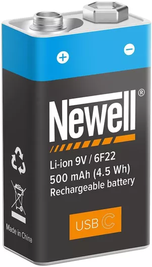 Newell Επαναφορτιζόμενη Μπαταρία 9V Li-ion 500mAh 1τμχ