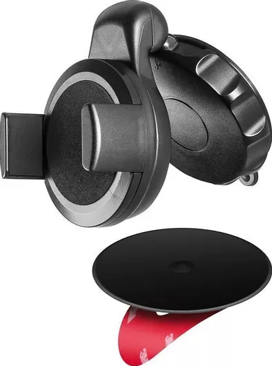 Βάση Κινητού Αυτοκινήτου Goobay Slim in-Car Suction Cup Mount με Ρυθμιζόμενα Άγκιστρα